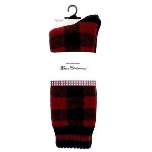 Ben Sherman Buffalo plaid warm fleece socks